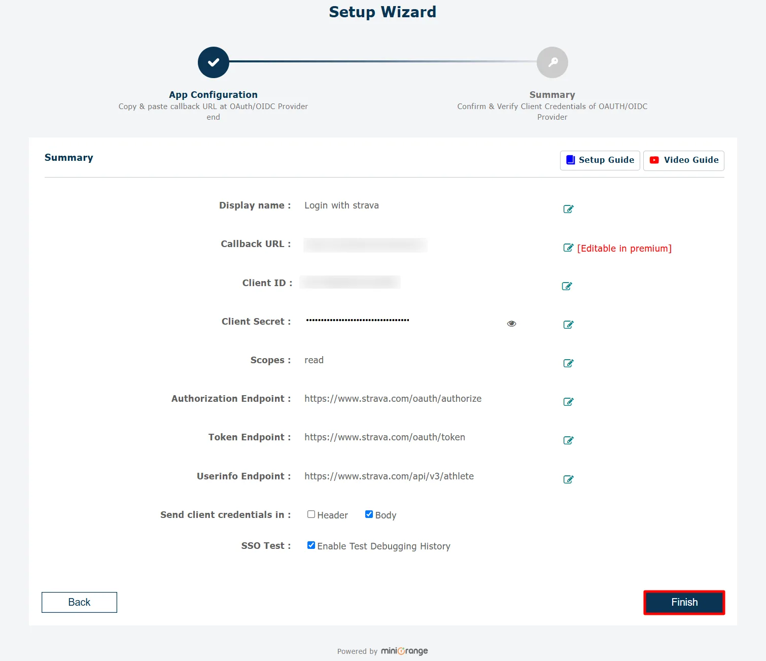 Configure Strava SSO (Single Sign-On) - Select Application