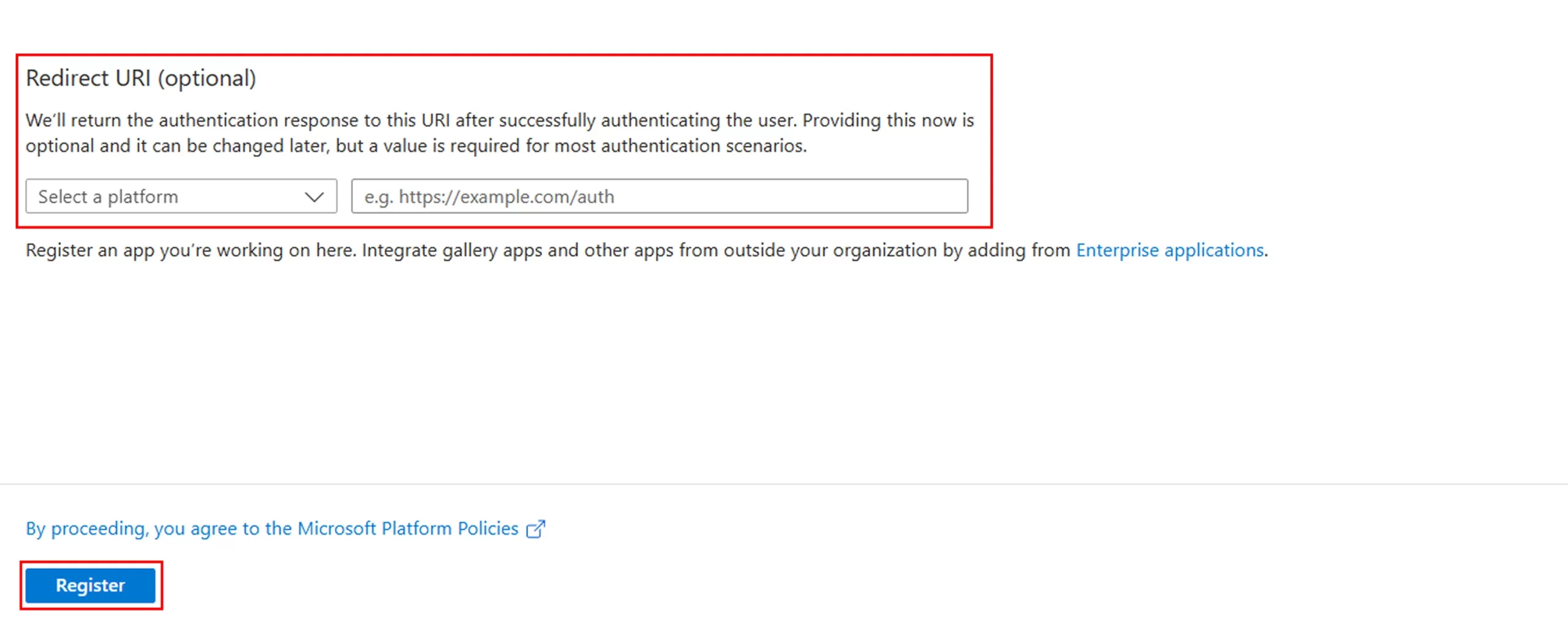 Embed Outlook Calendar on WordPress - Register application