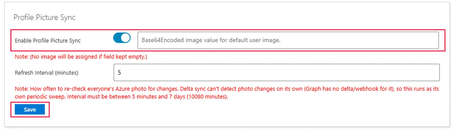 Setup Azure AD Sync - Profile Picture Sync