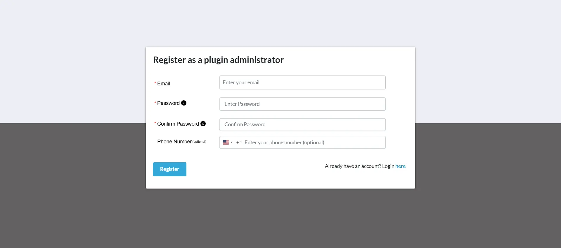 Umbraco SAML SSO - registration page