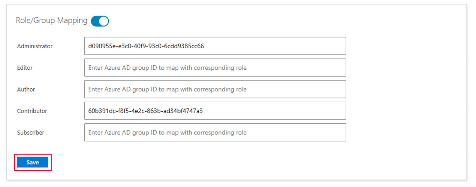 Setup Azure AD Sync - Role / Group Mapping