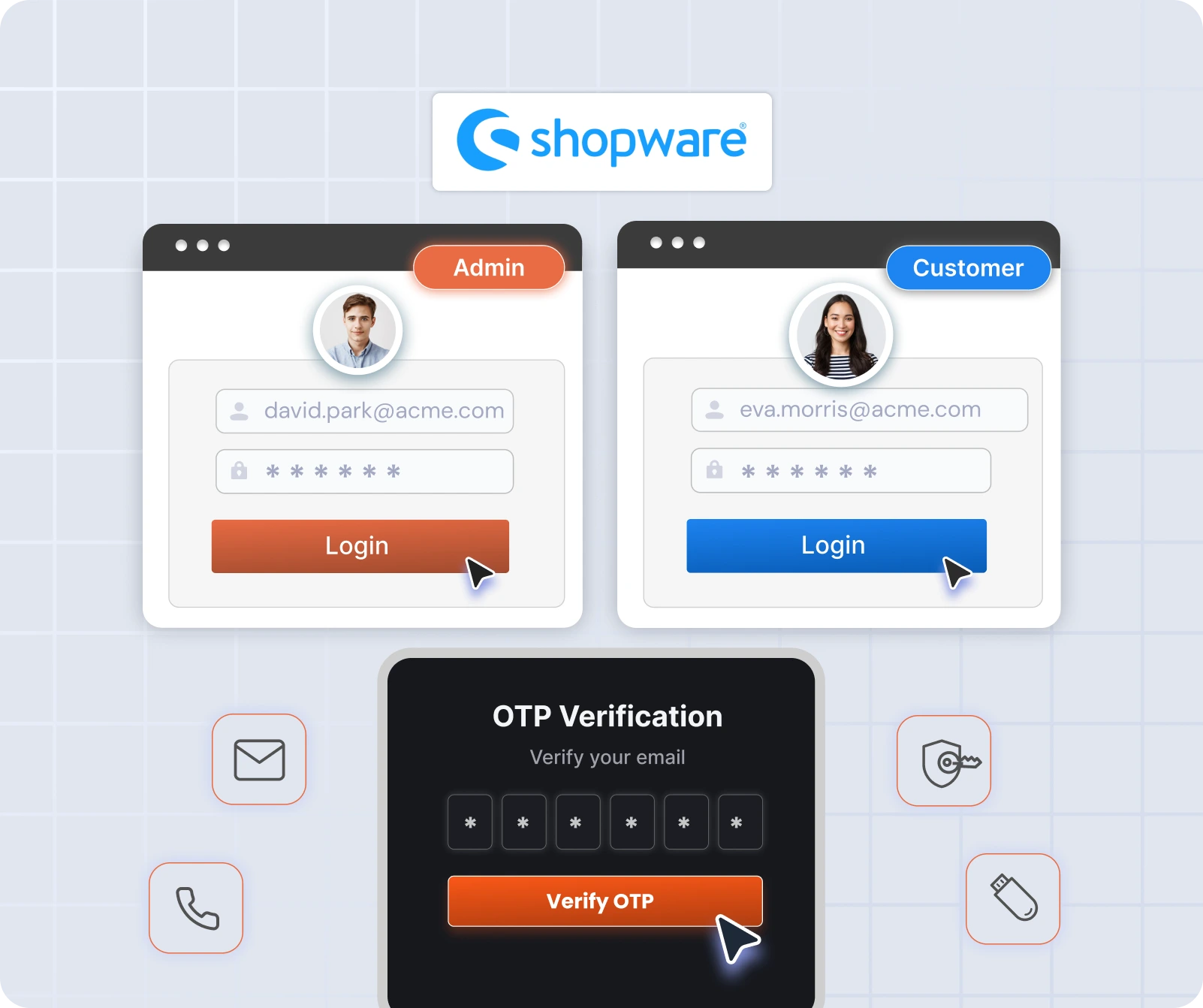 Shopware 2FA for Admins & Customers