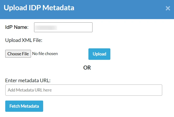 Umbraco SAML SSO - Upload IDP Metadata