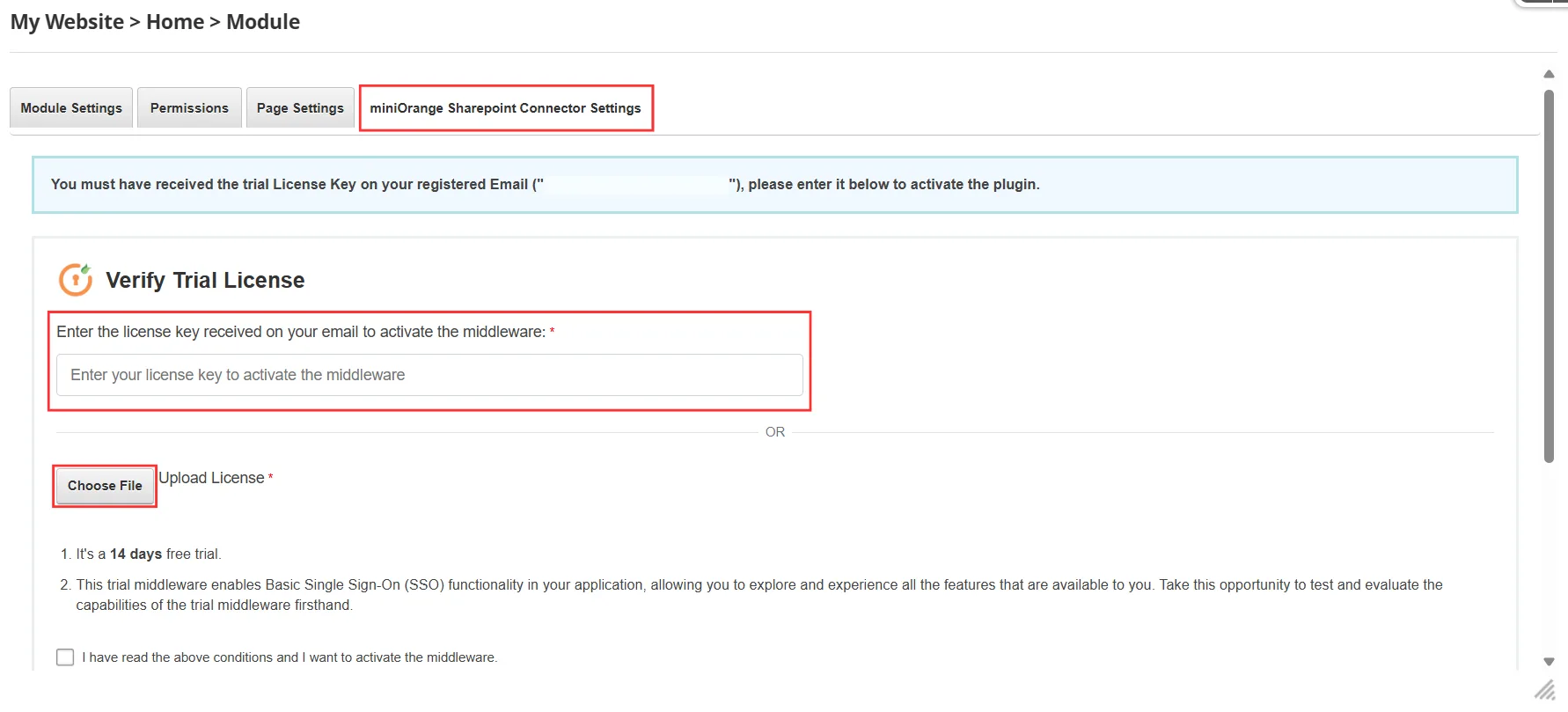 DNN SharePoint Connector - Verify Trial License