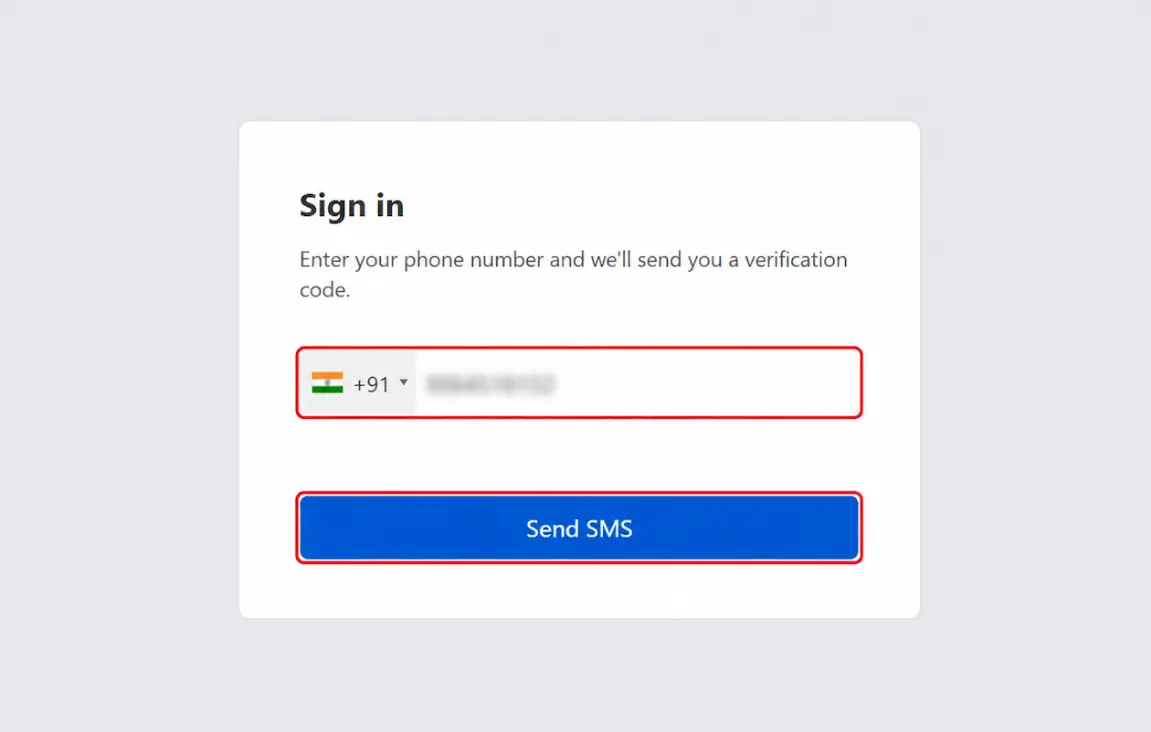 Enable Phone OTP Login on Shopify Plus Customer Accounts: Create your account form