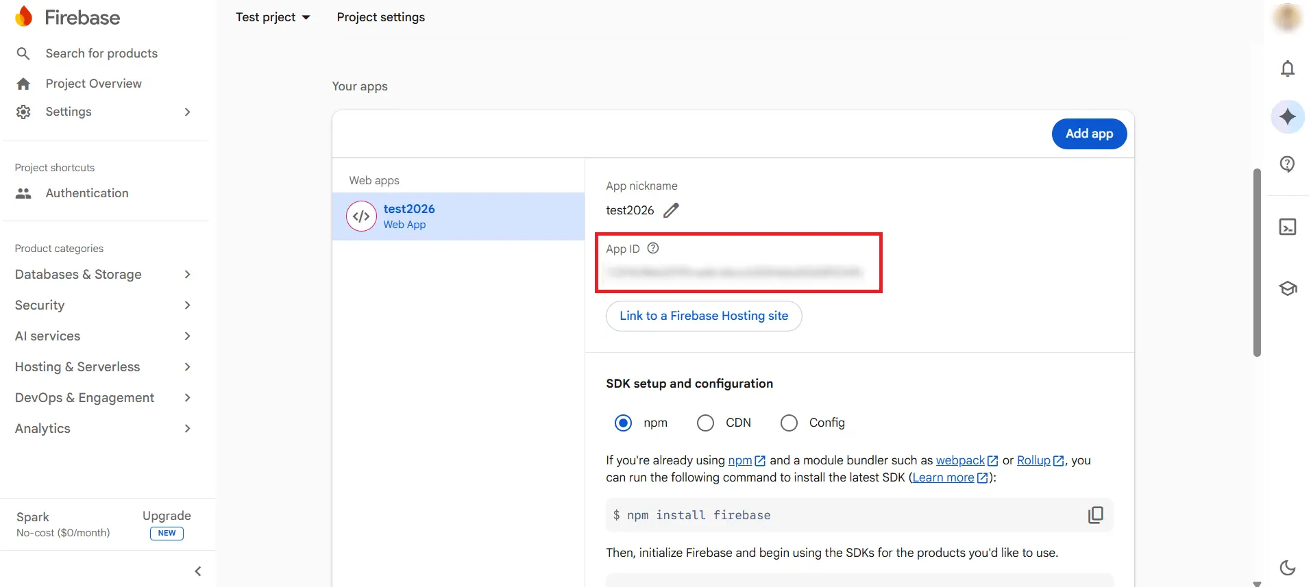 Copy Firebase Web API key - Firebase Authentication for WordPress
