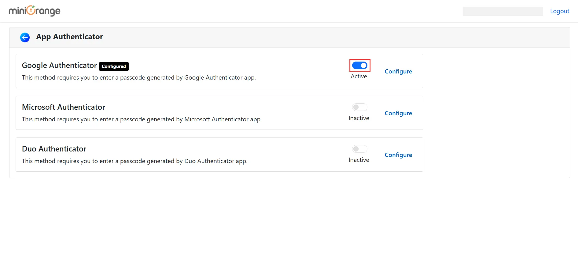 Umbraco 2FA - Google Authenticator configured and active