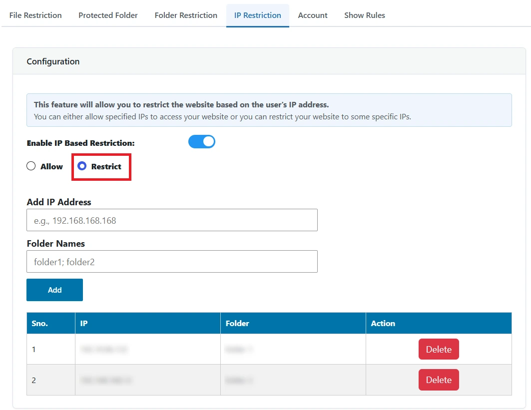 Geo and network policy enforcement for IP restriction - Prevent File Access plugin for WordPress