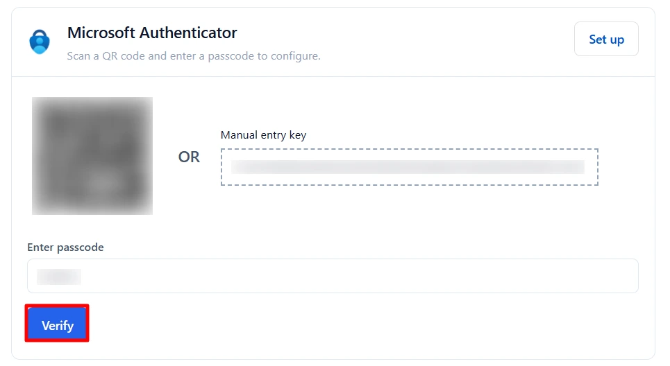 Kentico MFA - End user verify Microsoft Authenticator passcode