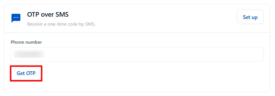 Kentico MFA - End user Get OTP over SMS