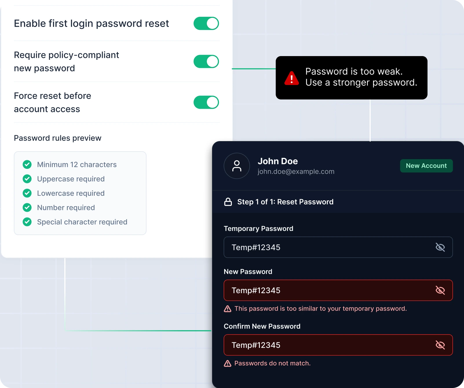 Enforce Password Reset on First Login