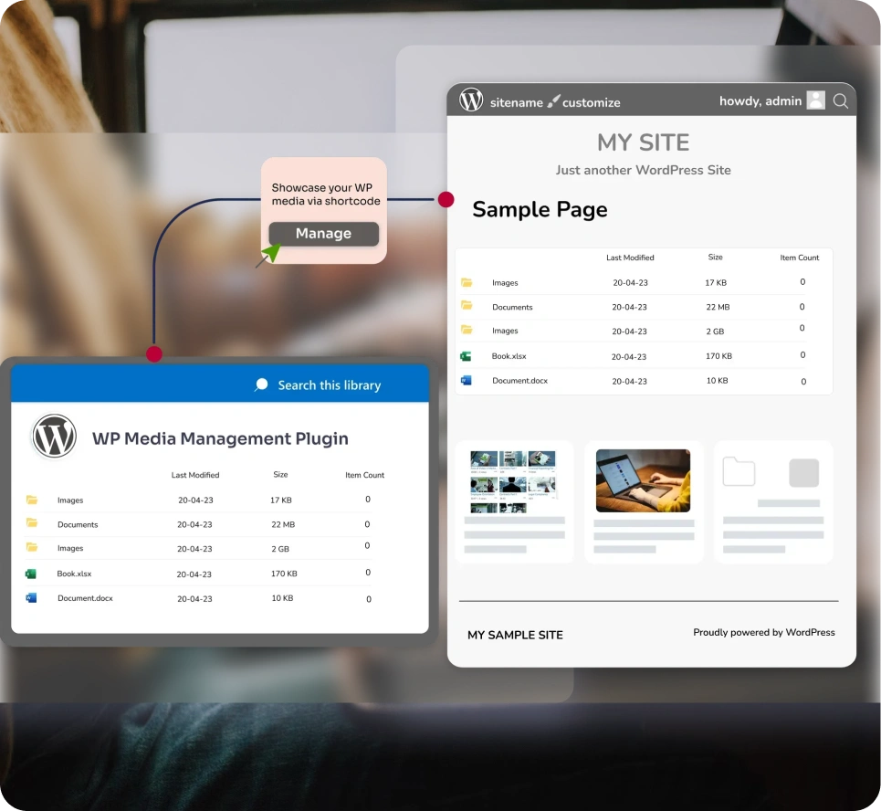 media management & restriction for WordPress - shortcode library
