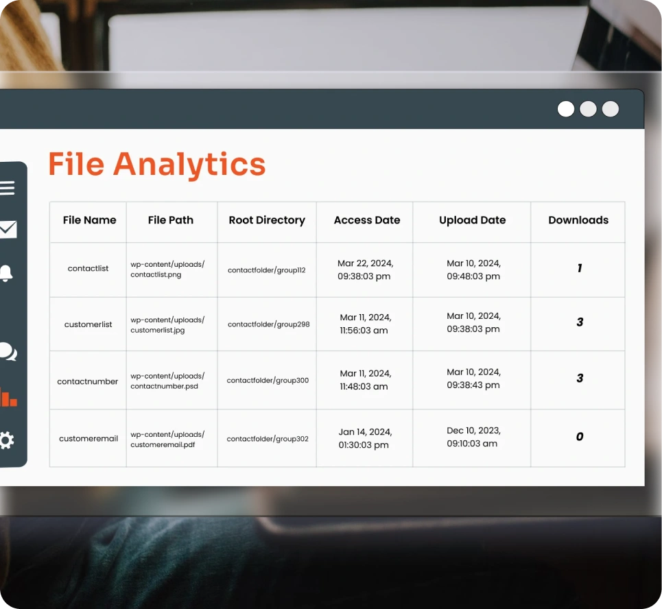 media management & restriction for WordPress - file analytics