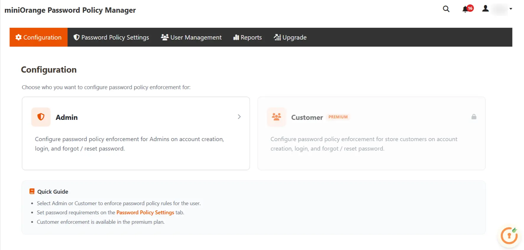 Magento password policy manager- Admin and Customer Configuration