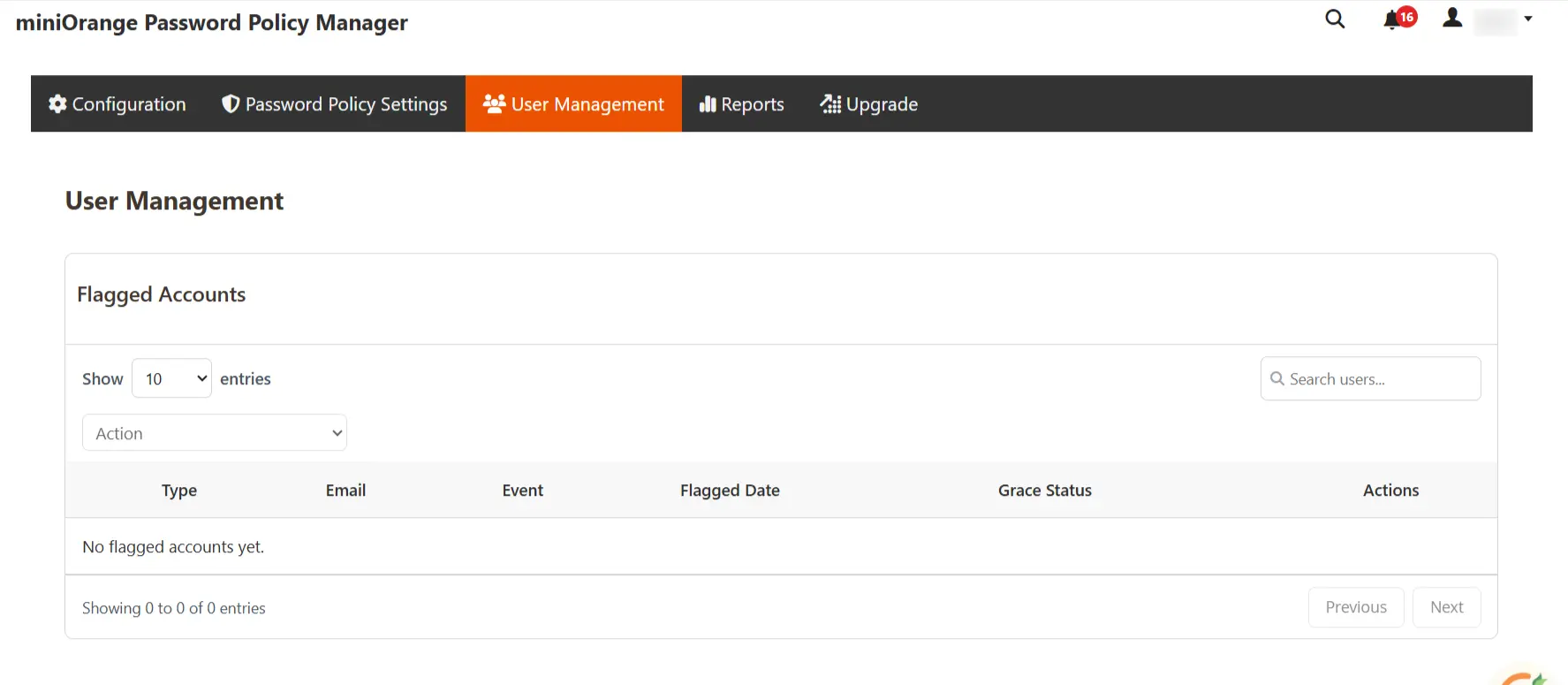 Magento password policy manager- Flagged Accounts