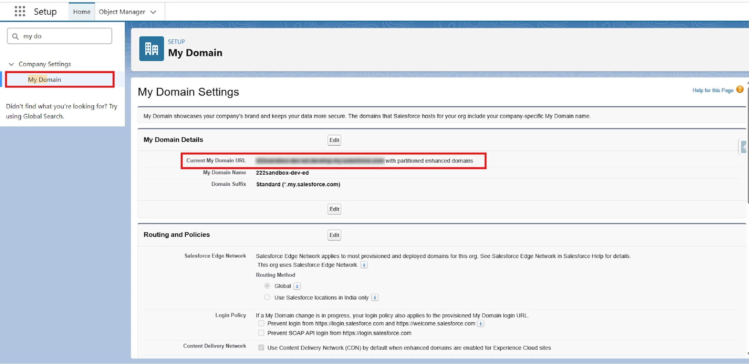 Configure Salesforce Sync with WordPress - Current My Domain URL