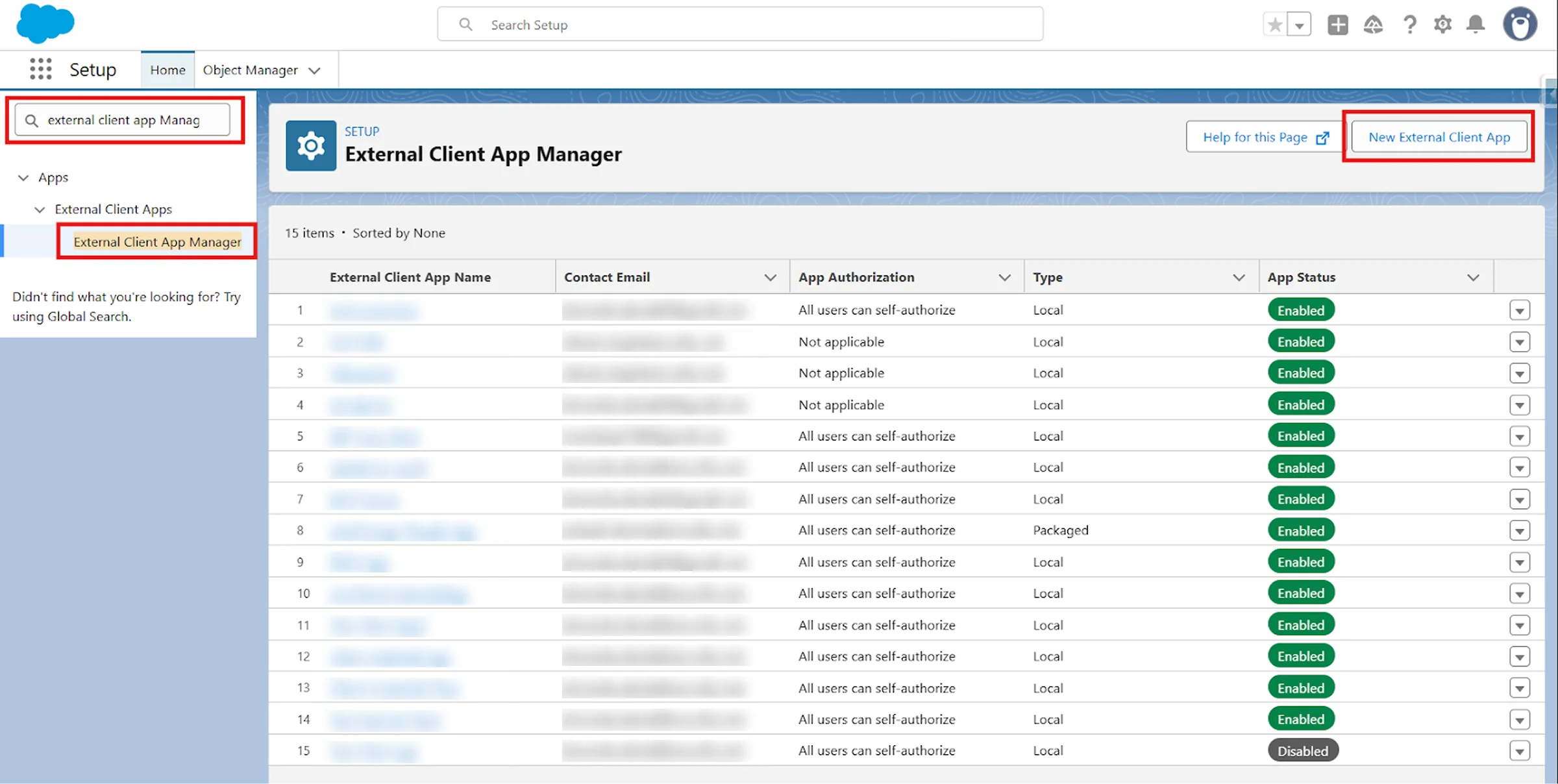 Configure Salesforce Sync with WordPress - New External Client App