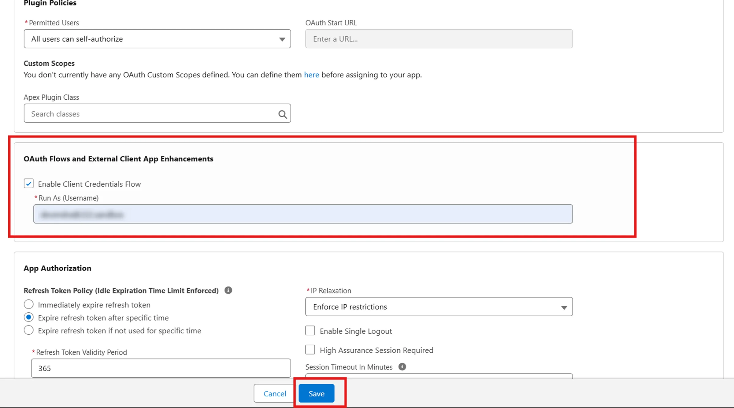 Configure Salesforce Sync with WordPress - Run As user