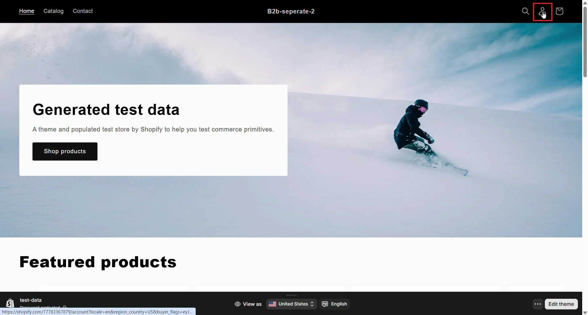 Storefront Login - Shopify B2B Company Assignment