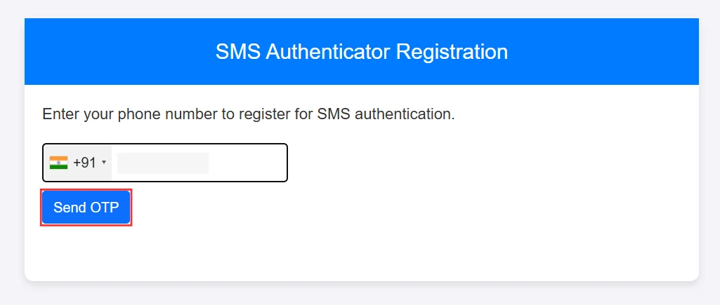 Umbraco 2FA - SMS Authenticator Registration