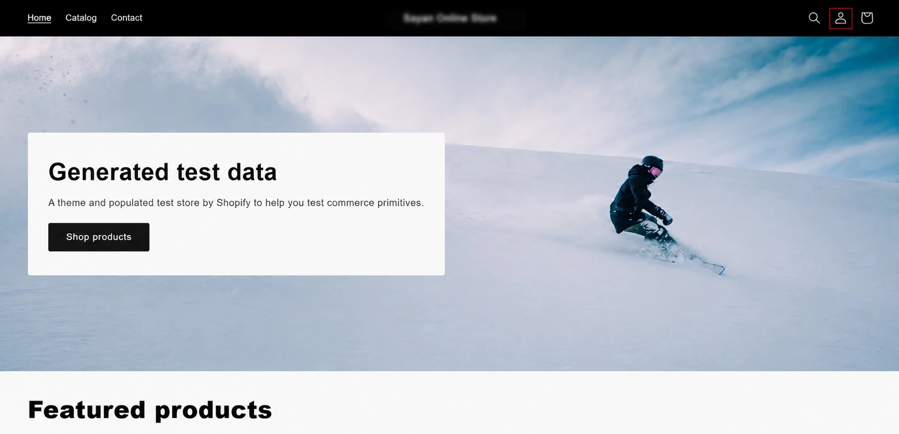 Enable Phone OTP Login on Shopify Plus Customer Accounts: Account icon