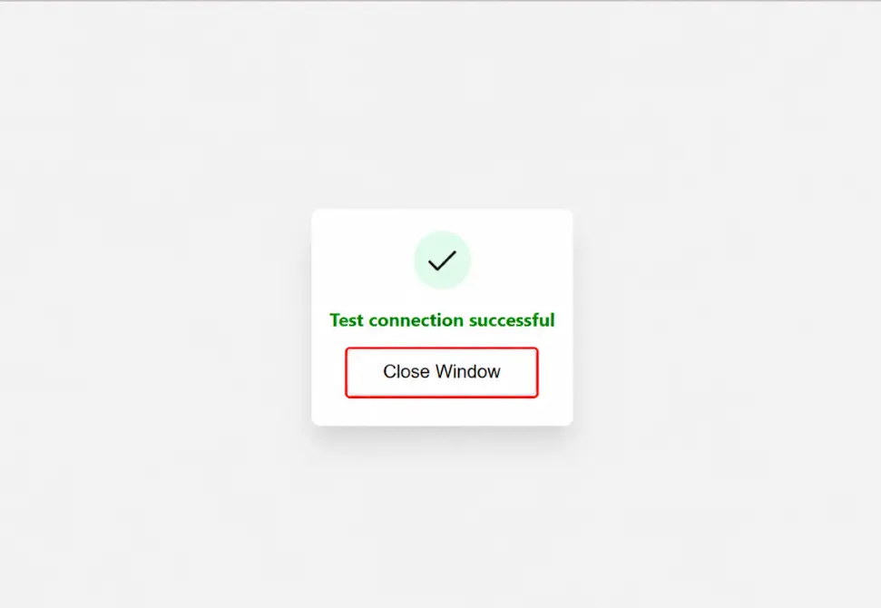 Enable Phone OTP Login on Shopify Plus Customer Accounts: Test Connection successful