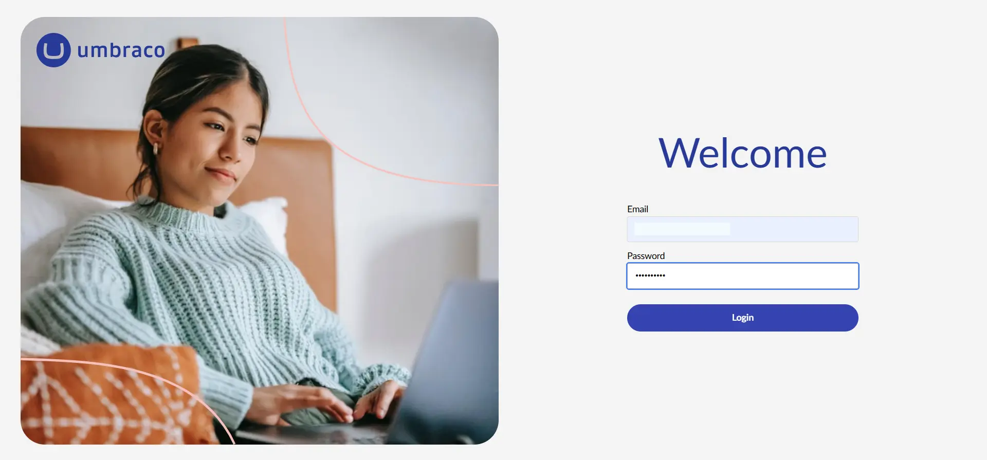 Umbraco 2FA - Umbraco login page