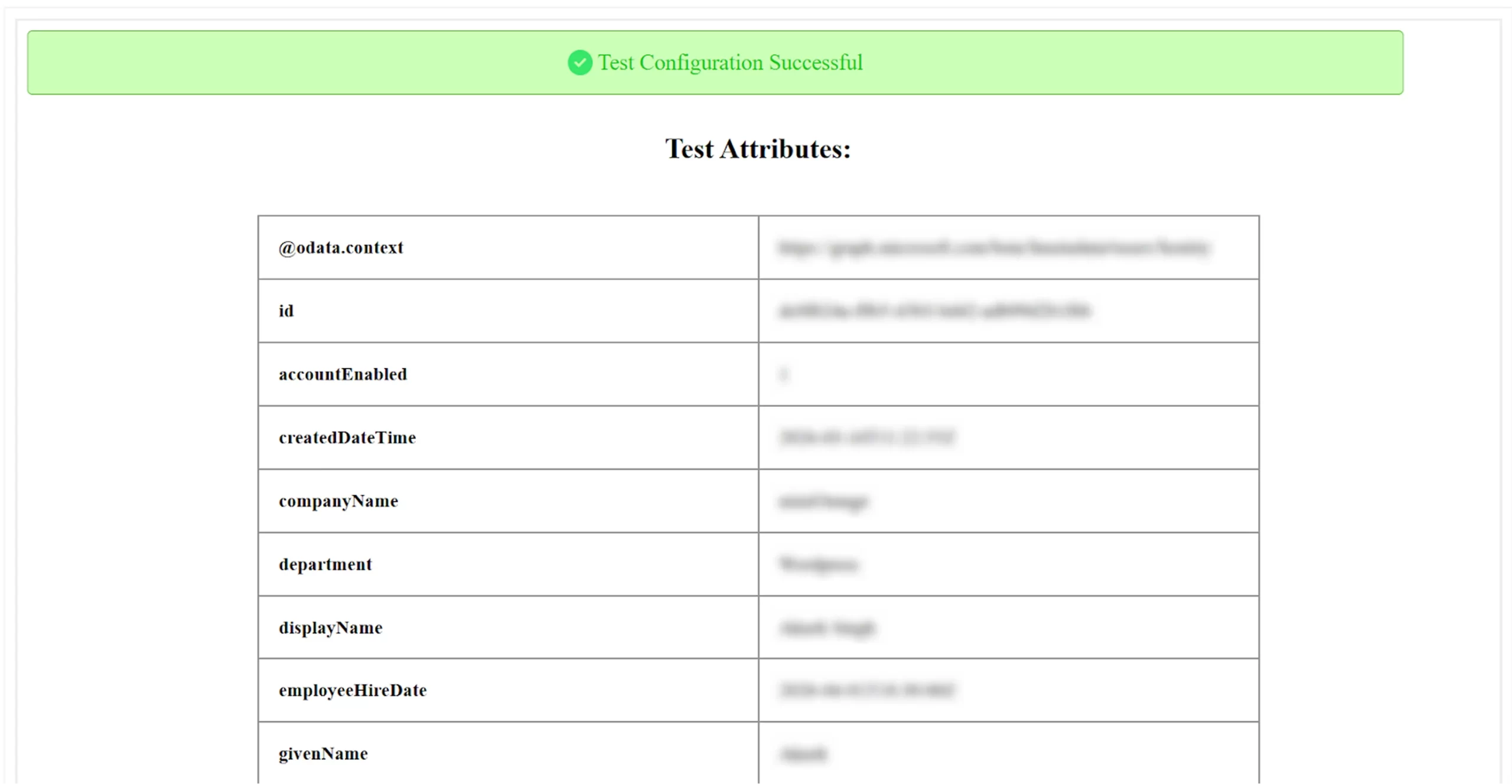 Setup Azure AD Sync - Test Attributes