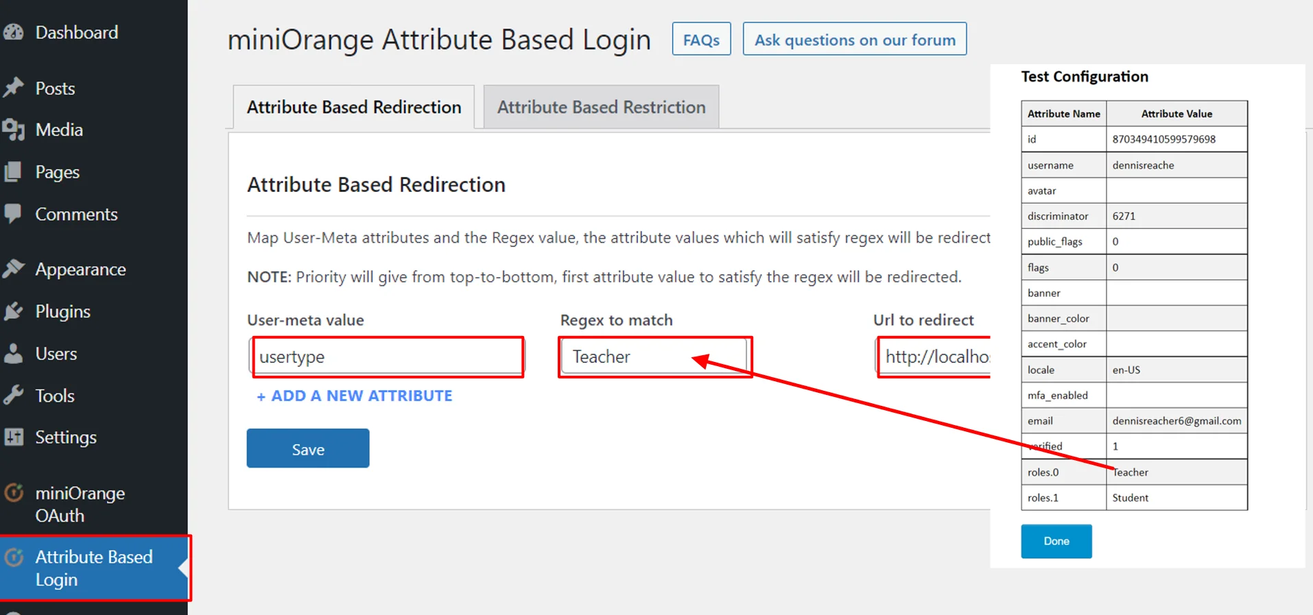 Enter redirect URL
