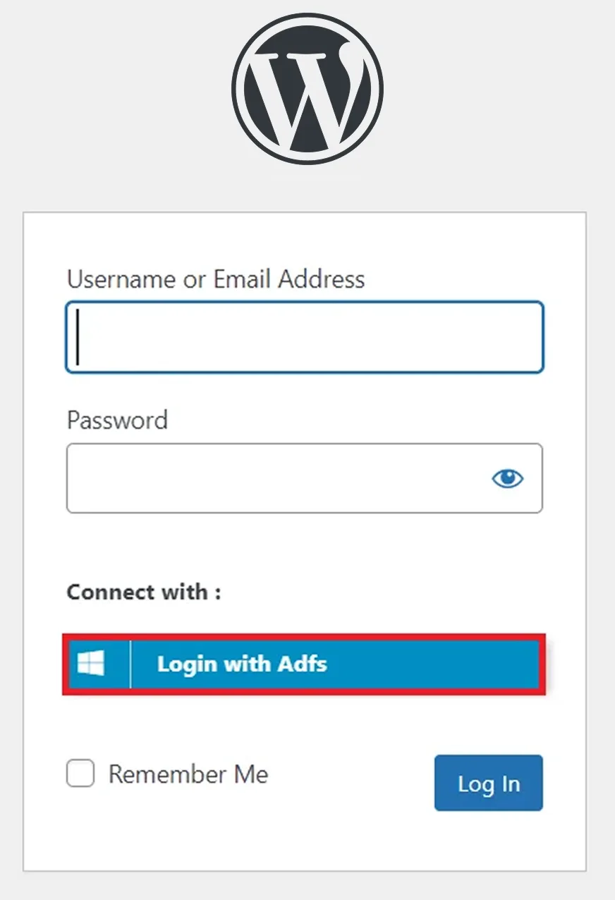 Configure ADFS SSO (Single Sign-On) - Login Button