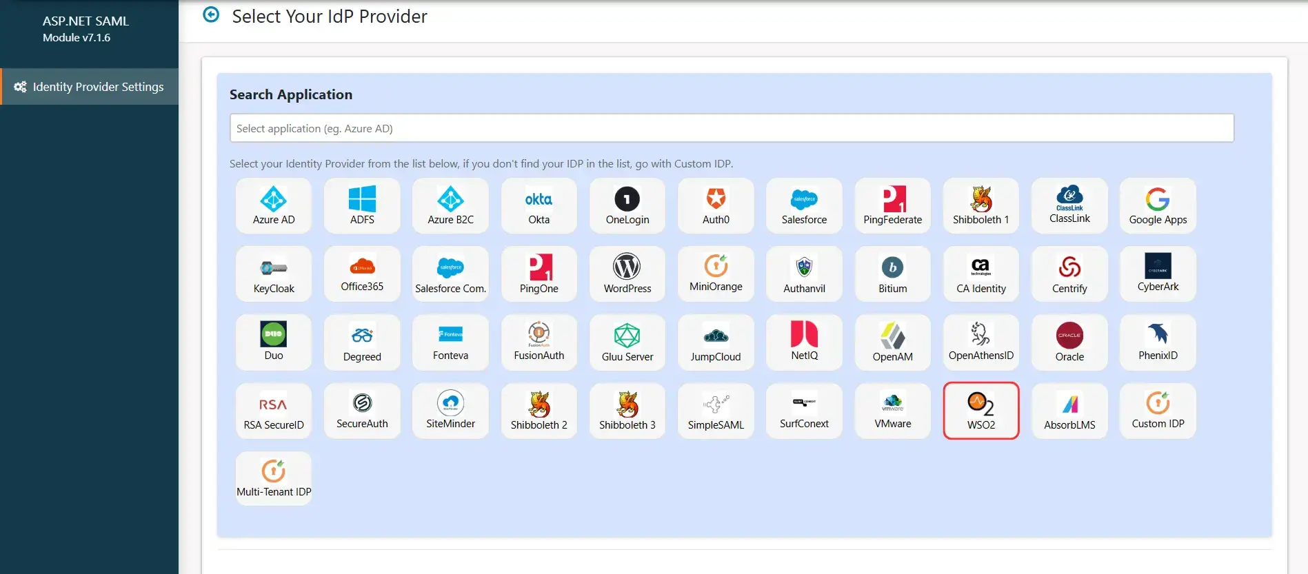 ASP.NET Framework SAML SSO using WSO2 as IDP - Add New IDP