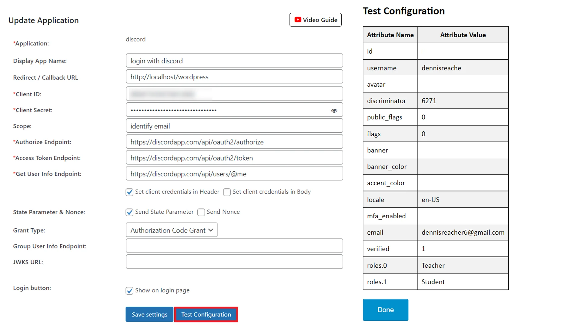 attribute base login Addon OAuth Client Single Sign On (SSO) 