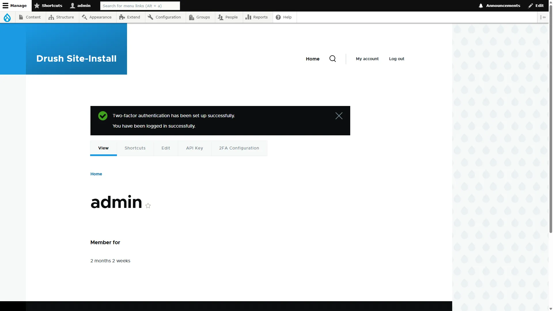 Drupal Offline 2FA - Verify OTP over SMS - OTP Over SMS Set Up