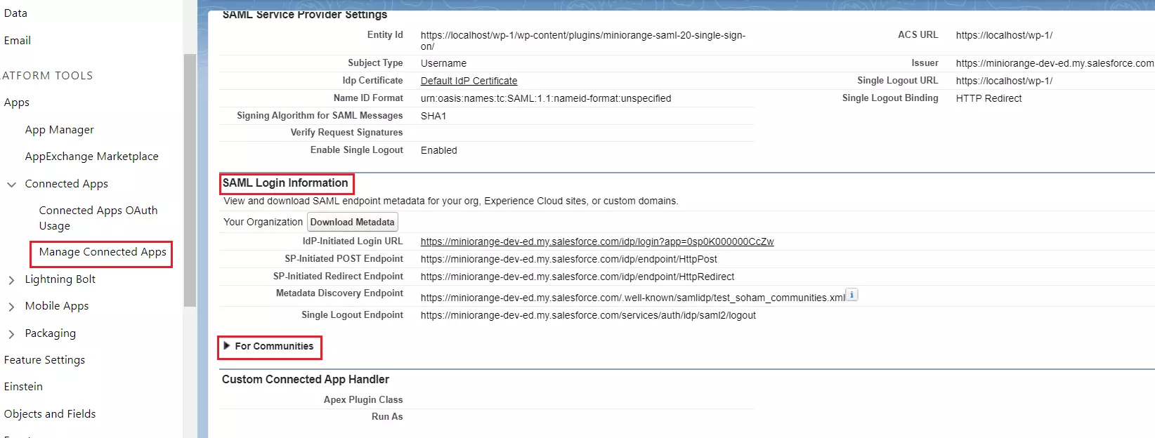 Salesforce Communities SSO login for WordPress | For Communities