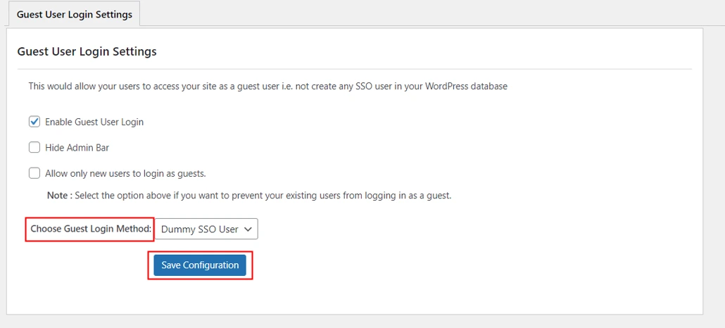 guest login for WordPress - enable guest user option