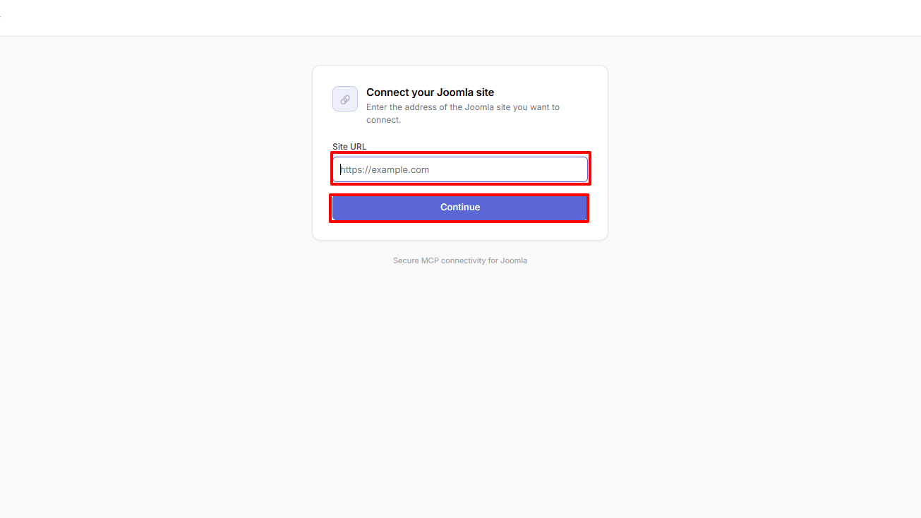 JoomlaAI - MCP Server: Connect Site URL
