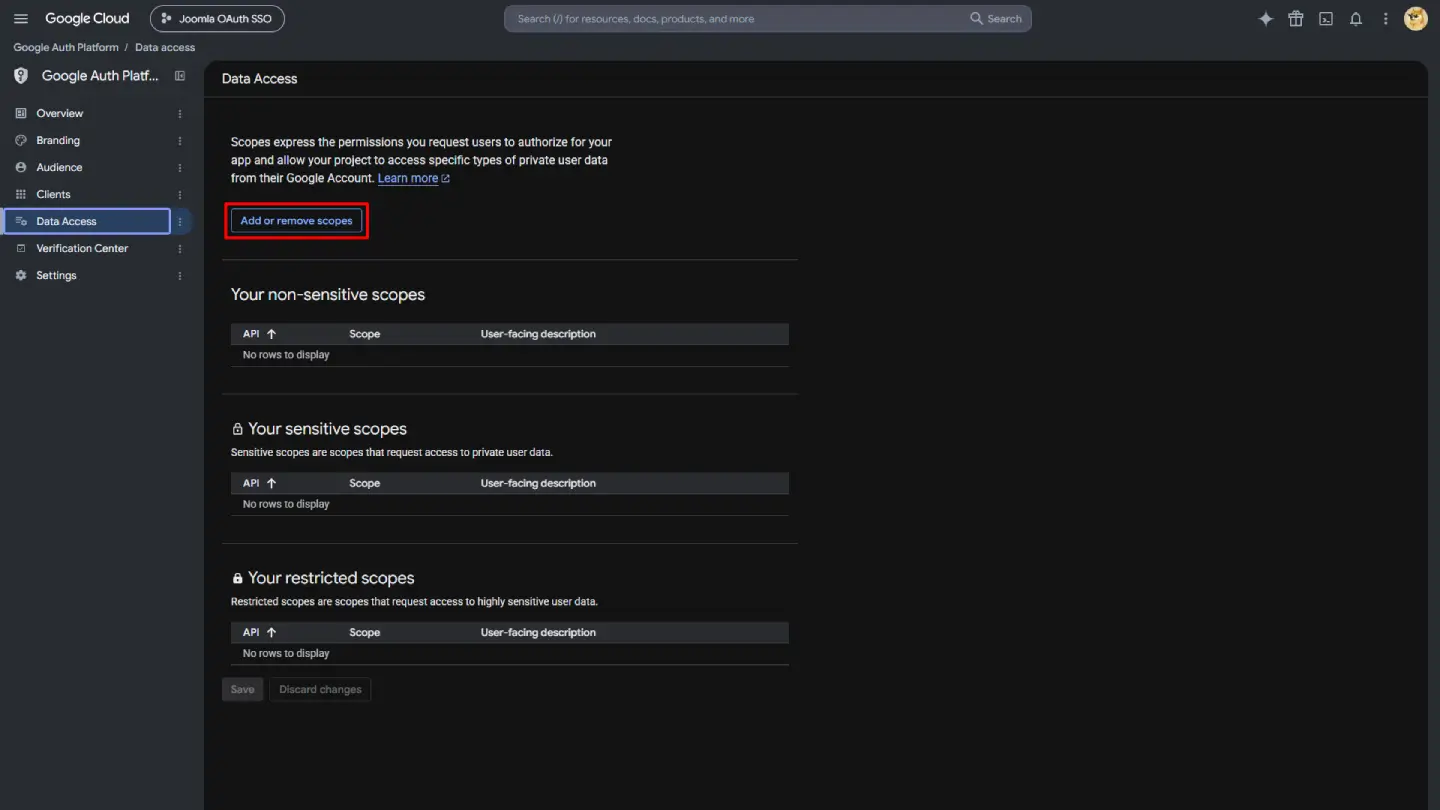 Add or remove scopes
