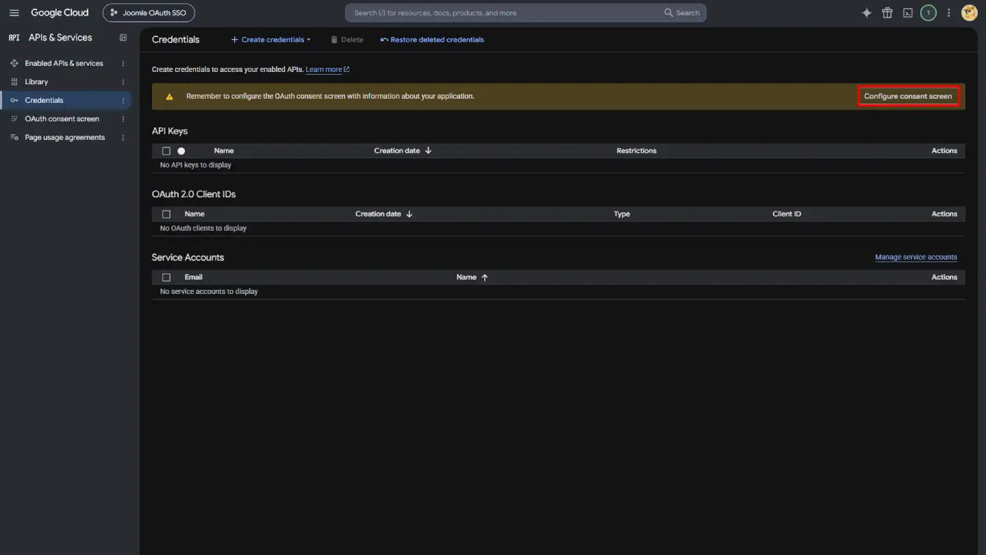 Configure consent