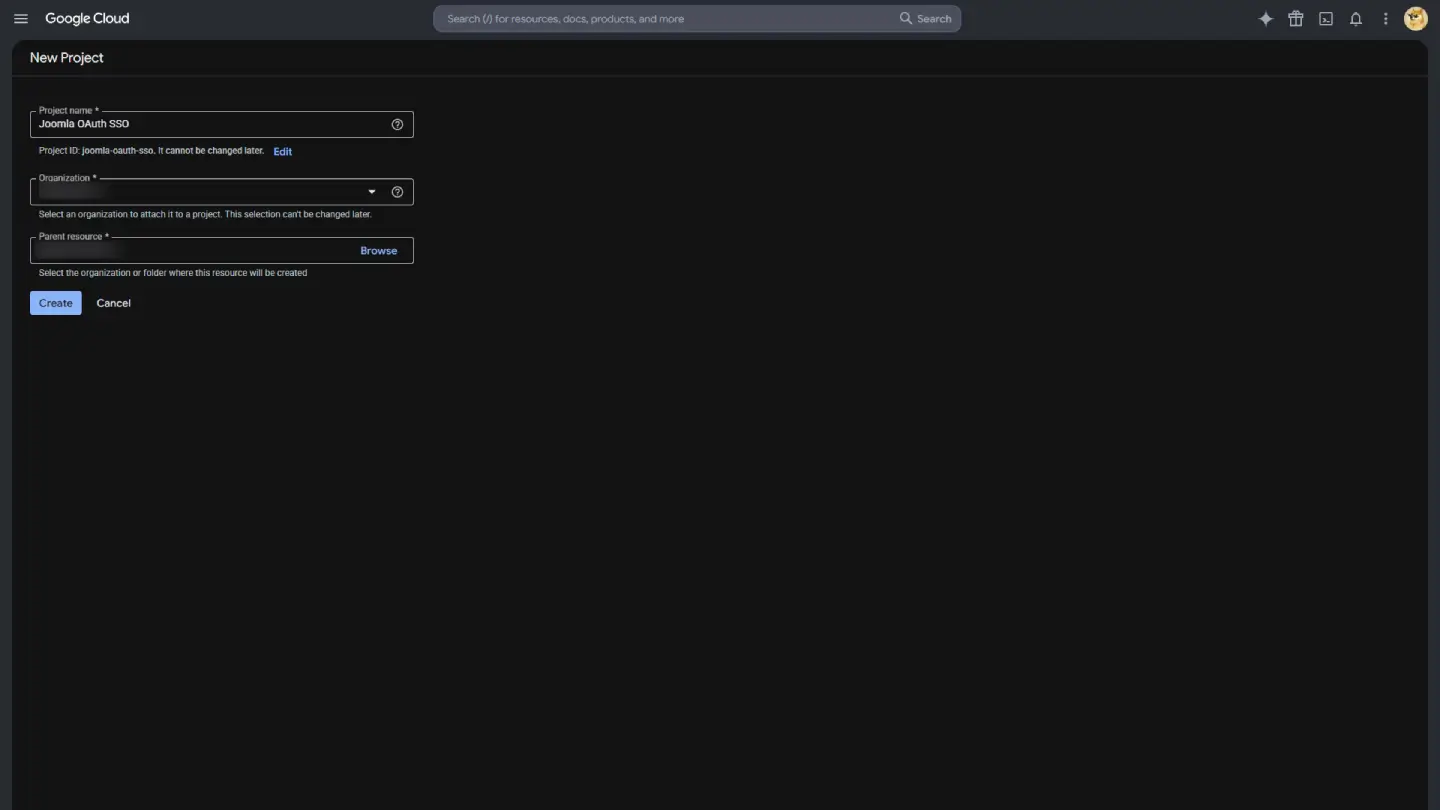 Enter project details
