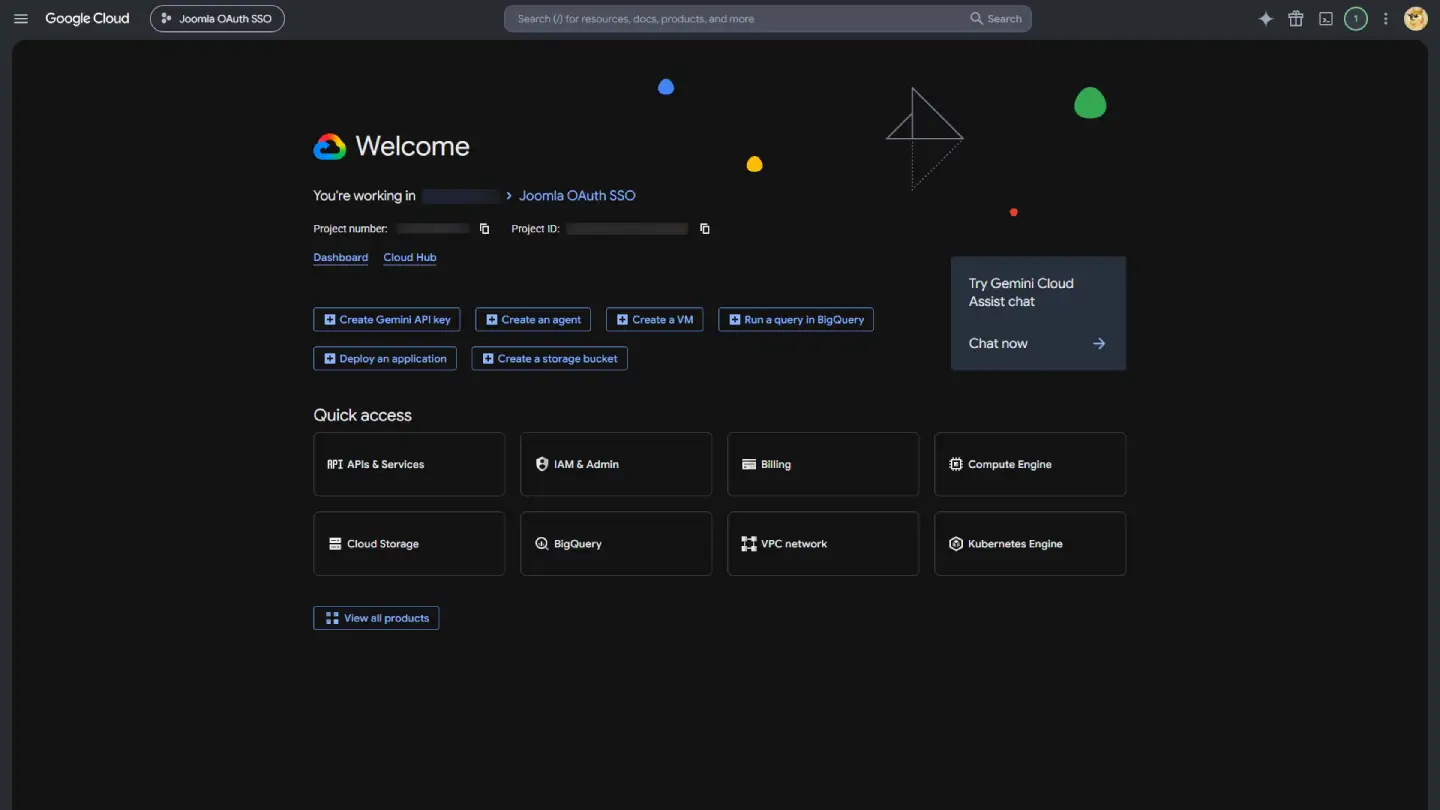 Quick Access Project Dashboard