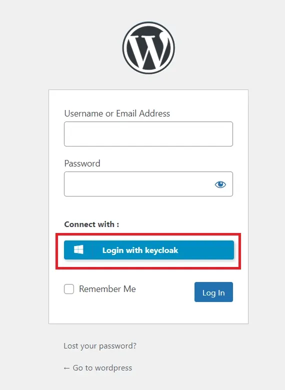 Keycloak SSO - Keycloak OAuth Single Sign-On - WordPress create-newclient login button setting
