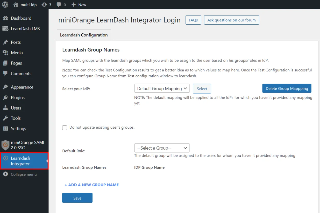 LearnDash Integration with WordPress - LearnDash Integrator Add-on