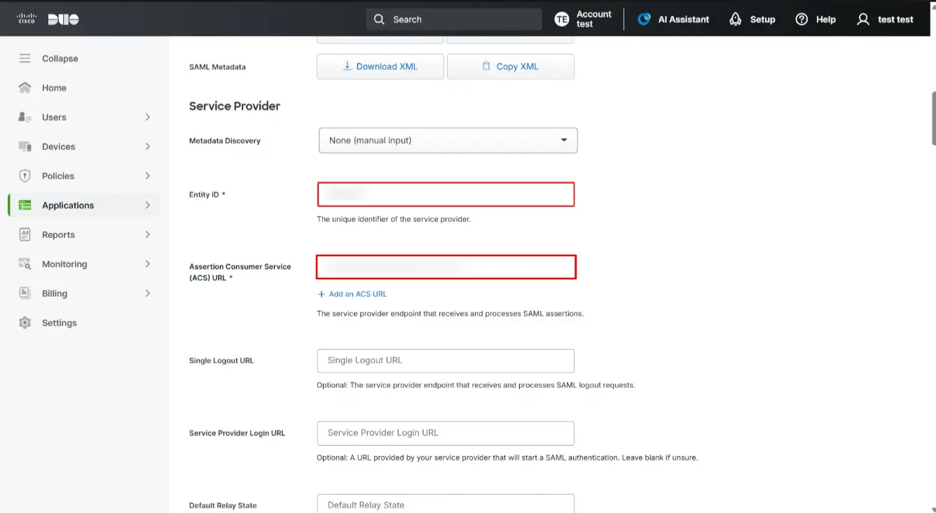 Magento SAML Single Sign-On(SSO) | Paste Entity ID URL 