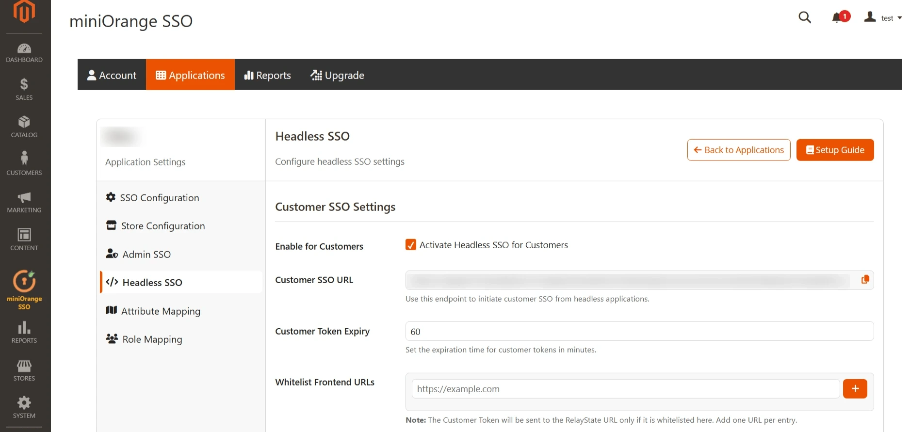 Magento 2 Single Sign-on | Headless SSO Settings