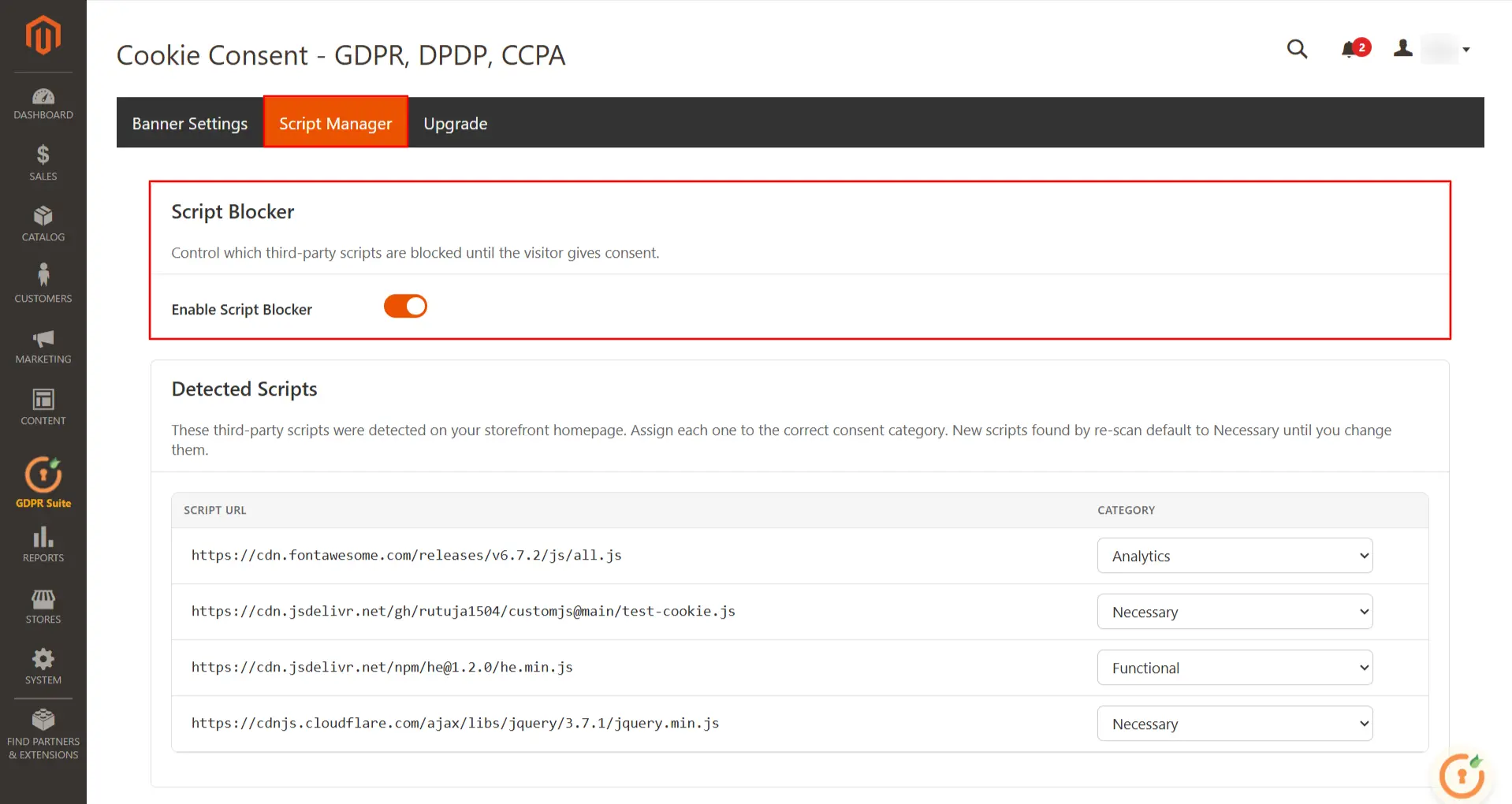 Magento GDPR & Cookie Consent | Script Manager