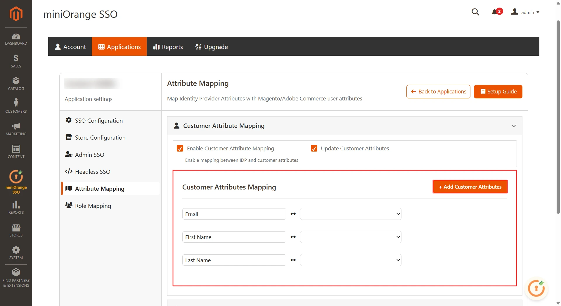 Magento Attribute SSO | Add Attribute fields