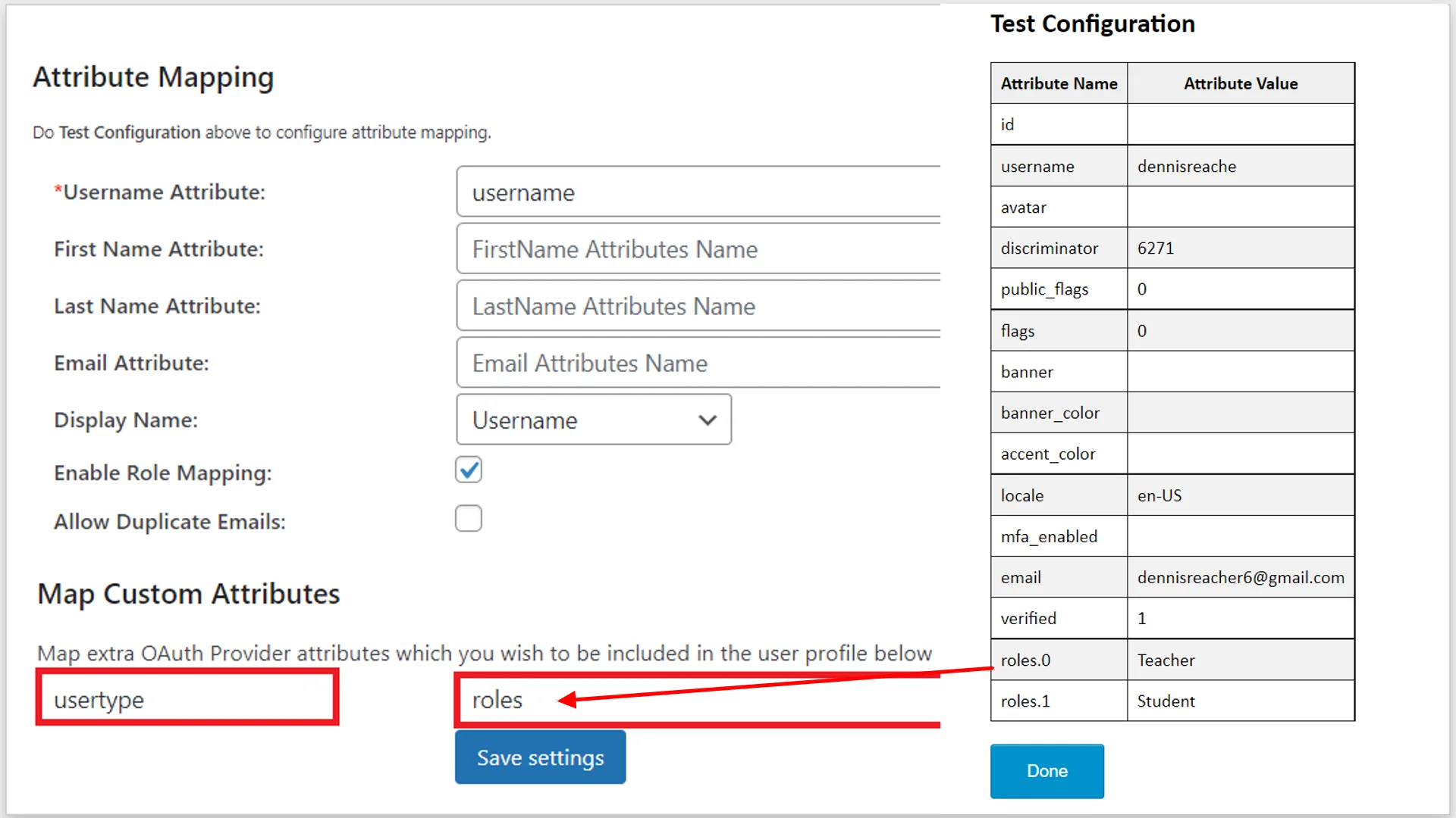 Map Custom Attributes