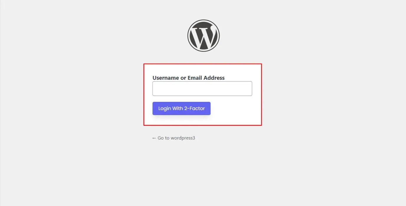 Passwordless login 2FA - See hide login form