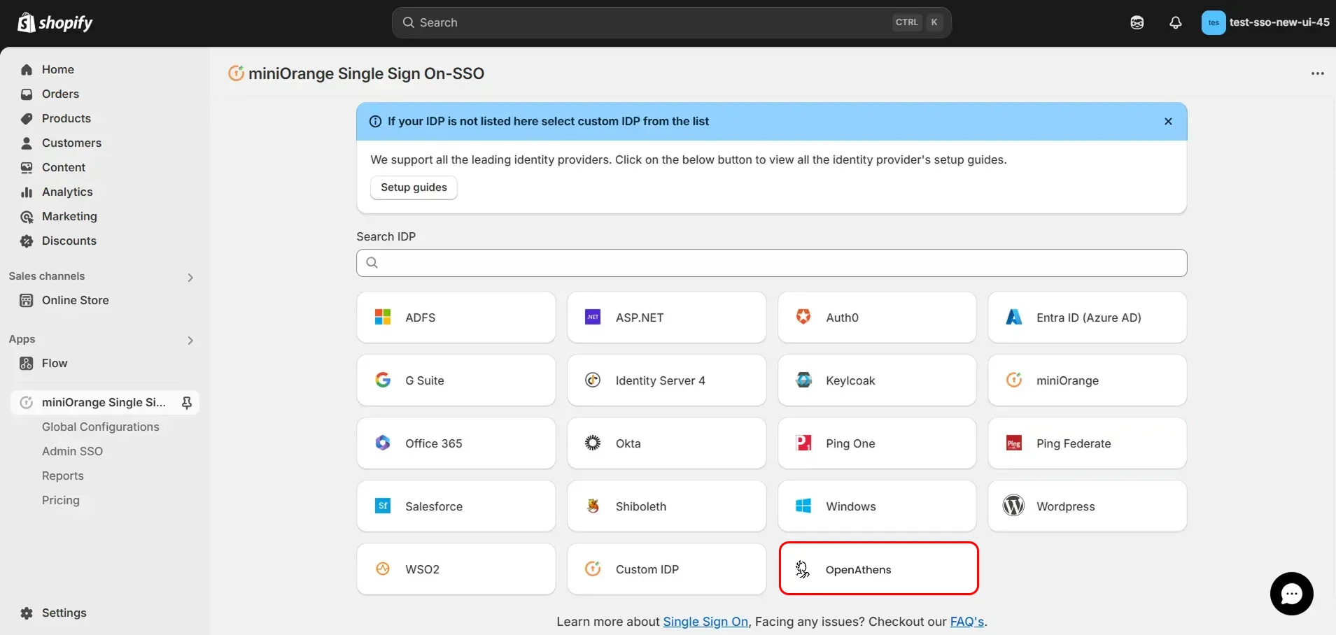 Shopify OpenAthens SSO - OpenAthens SAML IDP