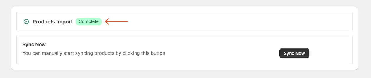 Connect Amrod to Shopify using Inventory Sync - Import product completed